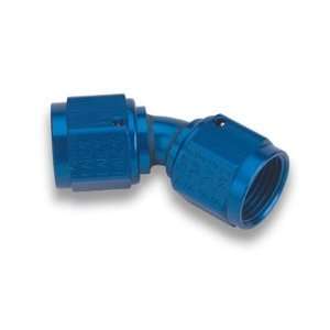 Earls 939206 Blue Anodized Aluminum 45 Degree  6AN Female to Female 