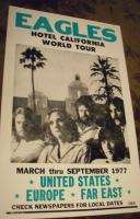 EAGLES 1977 TOUR HOTEL CALIFORNIA CONCERT POSTER 70S NR  