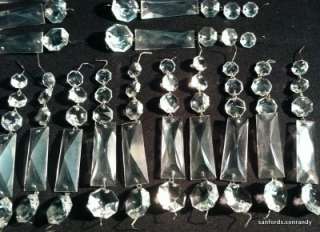   Vintage Chandelier Crystal Glass Prisms for Replacement Parts  