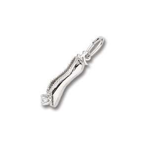  Rembrandt Charms Ballet Slipper with Pearl Charm, Sterling 