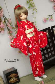 Infinite Love outfit red rabbit bjd SD MSD 1/3 or 1/4 girl use  