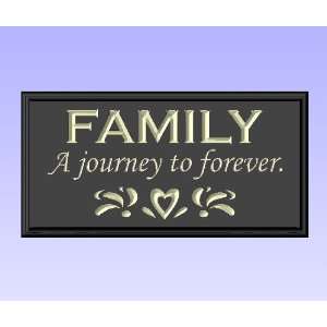 Decorative Wood Sign Plaque Wall Decor with Quote FAMILY A journey to 