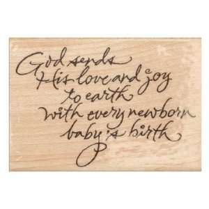  Hampton Art Wood Mounted Rubber Stamp Love And Joy By The 