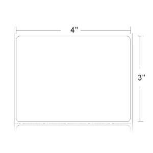 Zebra Part# 10008531 PolyPro 4000T Thermal Label   1420 Labels 