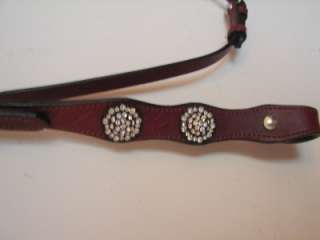 BROWN Western Crystal Show Headstall Reins FREE US Ship  