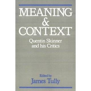 Meaning and Context by Quentin Skinner (Jan 1, 1989)