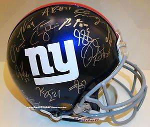 2011 /12 New York Giants Super Bowl Team Signed x38 Helmet   Steiner 