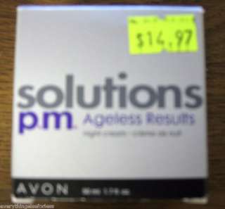 Avon Solutions p.m. Ageless Results Night Cream ~NEW  