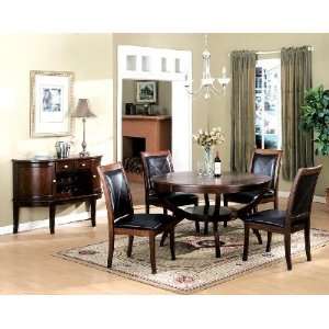  Cherry & Black Round Dining set Dining Tables & Chairs 