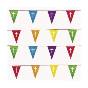   Ft Religious Cross Pennant Banner 48 Multi Color Flags