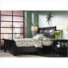   Bed in Distressed Cobblestone Black Rubbed (3 Pieces)   Size King