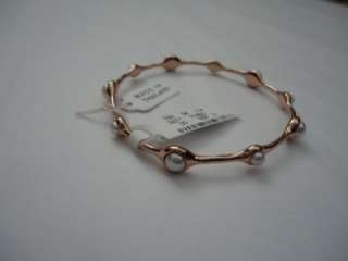 NWT Ippolita rose gold w/ pearl 10 pearl rock candy bracelet  