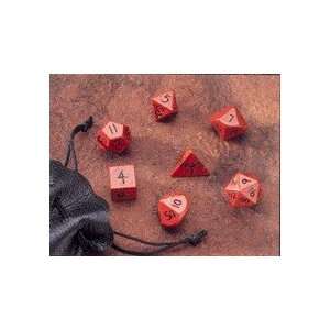 Dwarven Stones Red Jasper 12mm 7 Piece Dice Set Toys 