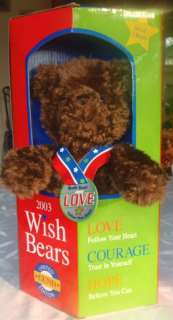 GUND WISH BEARS LIMITED EDITION THREE BEAR COLLECTION HOPE COURAGE AND 