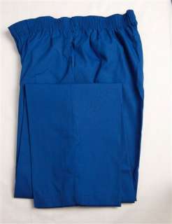 Elastic Waist Pants 2XL 2XLARGE Nurse Scrubs ROYAL BLUE  