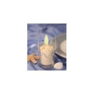 Beach Themed Glass Pail Candle 