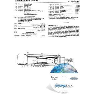 NEW Patent CD for VACUUM TUBE WITH COAXIAL ASSEMBLY OF ELECTROSTATIC 