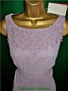 New MONSOON Lilac Chiffon Embellished KATY Dress   Uk 8 16 18 20 22 