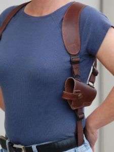 BROWN LEATHER SHOULDER HOLSTER WALTHER P88 P99 Compact  