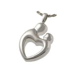  Parental Love Two Chamber Heart Cremation Jewelry Sterling 