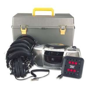 AmpliVox® Deluxe CD/Cassette/AM/FM Six Station Listening Center RADIO 