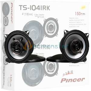 New 4 inch Pincer TS 1041R 300W 2 way Two Coaxial Car Audio Speakers 