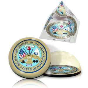  MIL US Army Crystal Pyramid and Crystal Magnet (Set of 2 