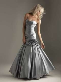 In Stock Silver Wedding Prom/Ball Dress Gowns Pageant Party Size6 16 
