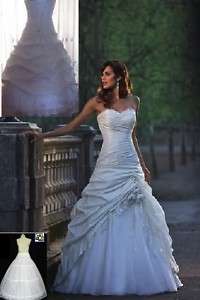 White Lace up Wedding Dress Stock Size*6 8 10 14 12 16  