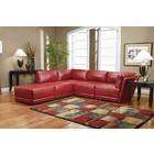 Coaster Company Kayson Bonded Leather Sectional in Red