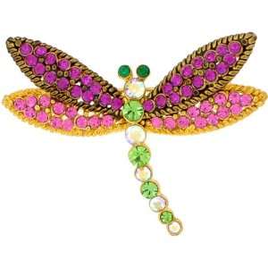    Pink Dragonfly Swarovski Crystal Insect Pin Brooch Jewelry