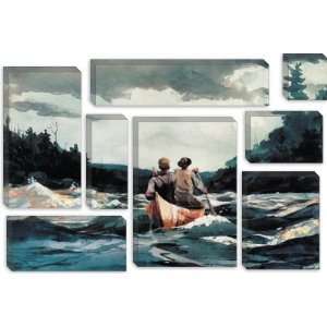 Canoe inthe Rapids 1897 by Winslow Homer Canvas Painting Reproduction 
