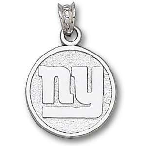  New York Giants NFL Ny Round 5/8 Pendant (Silver 