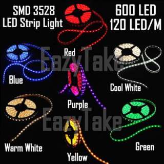   LED Strip Light 5Meters 600LED 120LED/M Xmas Home Decor 7 Color  