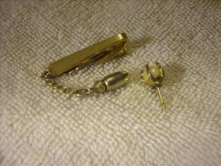 Vintage Hickok USA Faux Pearl Tack Pin & Tie Clip in 1  