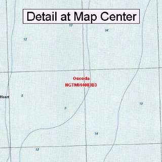 USGS Topographic Quadrangle Map   Oscoda, Michigan (Folded/Waterproof 