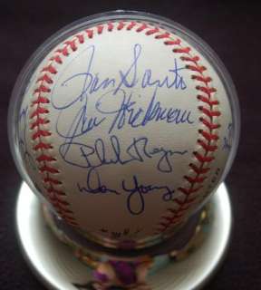 1969 Opening Day Chicago Cubs Lineup Signed Baseball, Banks/Williams 