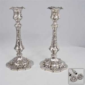  Candlestick Pair, Tall by Homan Silver Plate Co 