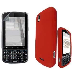 iNcido Brand Motorola Droid PRO XT610 Combo Solid Red Silicone Skin 