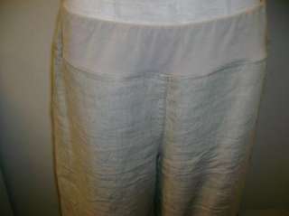Eileen Fisher Organic Linen Crop Cargo Pant Natural NWT  