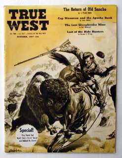 True West #23 Oct 1957 Buffalo Hunting Wyatt Earp  