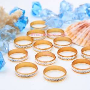 Wholesale 500pcs of Gold color aluminum Rings (R35)  