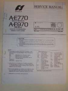 Sansui Service Manual~A E770/E970 Amplifier~Original  