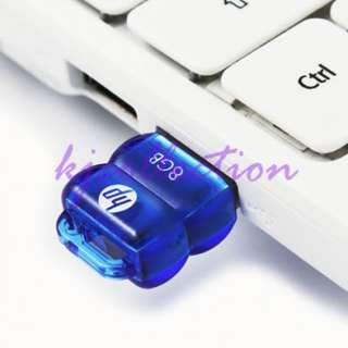 HP 8GB 8G USB Flash Pen Drive Mini Nano Tiny Disk BLUE v112b  