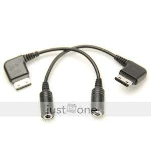 2x Headset Headphones Audio Adaptor Cable Samsung S5230  