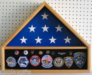 Burial Flag Shadow Box Display Case Memorial Case  