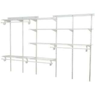   289021 ShelfTrack 5 to 8 Foot Closet Organizer, White 