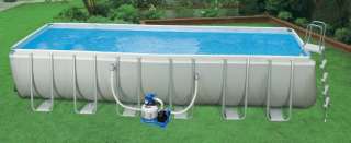 INTEX 24 x 12 x 52 Ultra Frame Rectangular Swimming Pool Set 