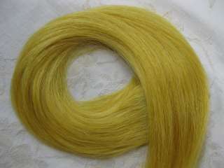 100% Human Hair Clip In Extensions Yellow and Green  
