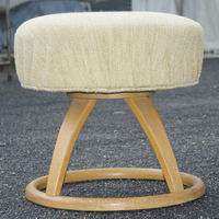   vanity stool m187 1947 48 revolving top pouffe with cotton filled